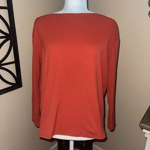 Lululemon Back In Action Long Sleeve T-shirt Red Rock Nulu